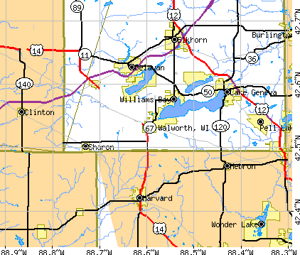 Walworth, WI map