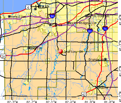 Grafton, OH map