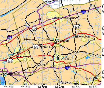 Pleasant Hill, PA map