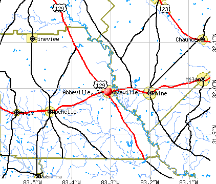 Abbeville, GA map