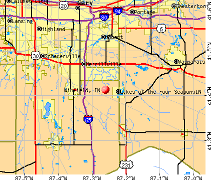 Winfield, IN map