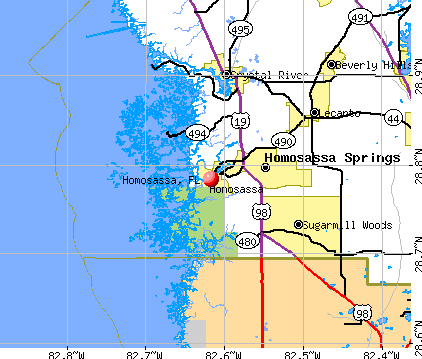 Homosassa, FL map
