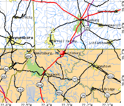 Emmitsburg, MD map