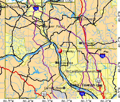 Conway, PA map