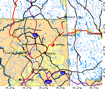 Jermyn, PA map
