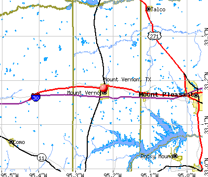 Mount Vernon, TX map