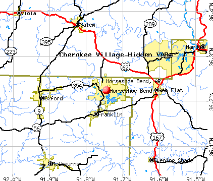 Horseshoe Bend, AR map