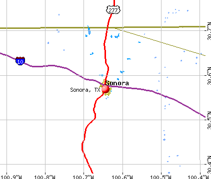 Sonora, TX map