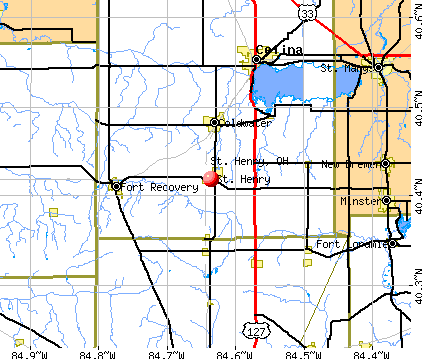 St. Henry, OH map