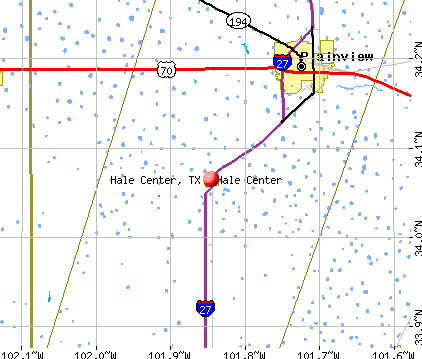 Hale Center, TX map
