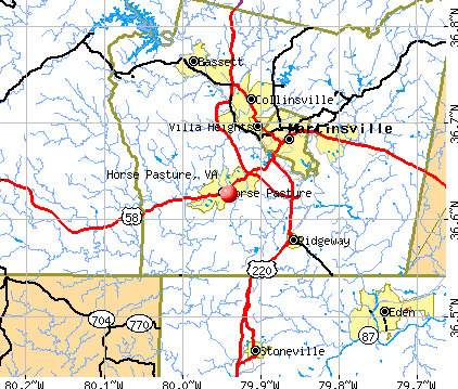 Horse Pasture, VA map