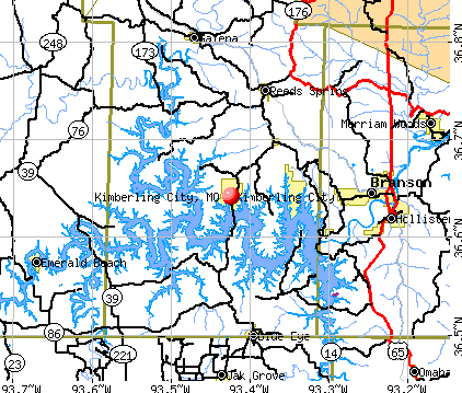 Kimberling City, MO map