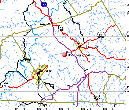 Woodlawn, VA map