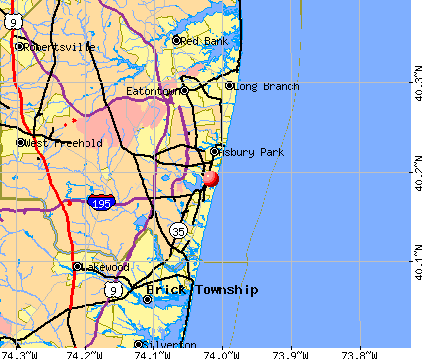 Avon-by-the-Sea, NJ map