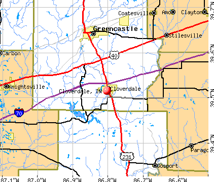 Cloverdale, IN map
