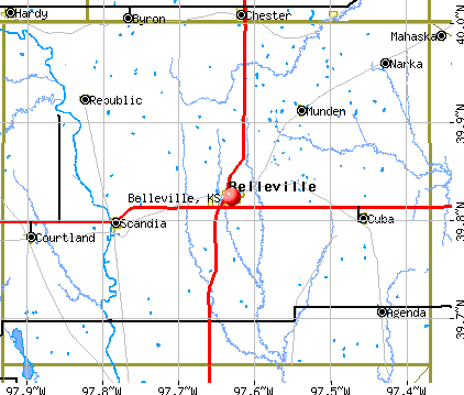 Belleville, KS map