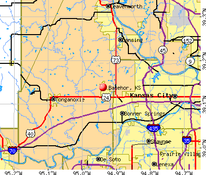 Basehor, KS map