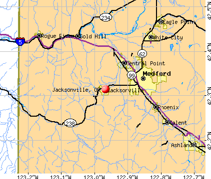 Jacksonville, OR map