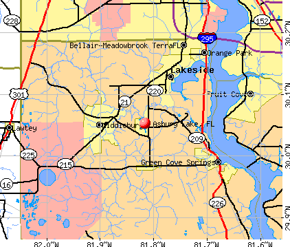 Asbury Lake, FL map
