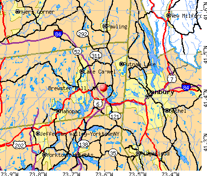 Brewster Hill, NY map