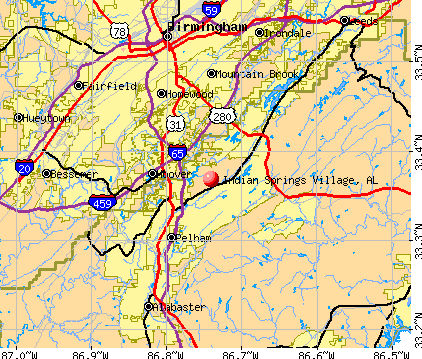 Indian Springs Village, AL map