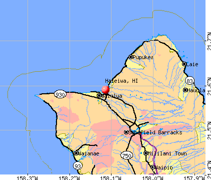 Haleiwa, HI map
