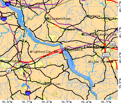 Wrightsville, PA map