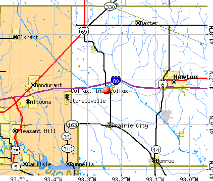 Colfax, IA map
