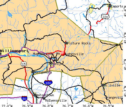 Hughesville, PA map
