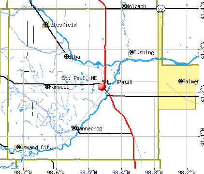 St. Paul, NE map