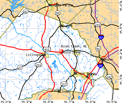 Buies Creek, NC map