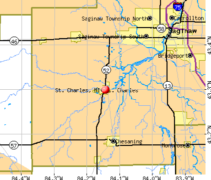 St. Charles, MI map