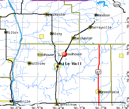 Roodhouse, IL map