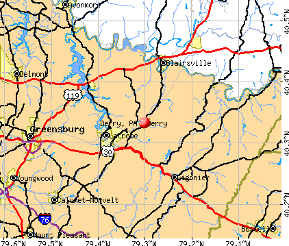 Derry, PA map