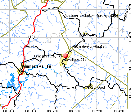 Craigsville, WV map