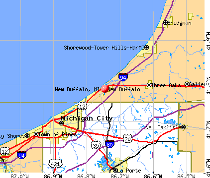 New Buffalo, MI map