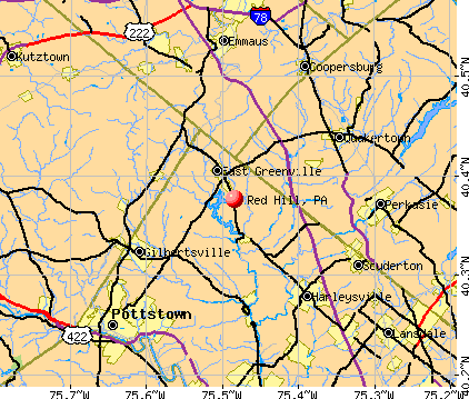 Red Hill, PA map