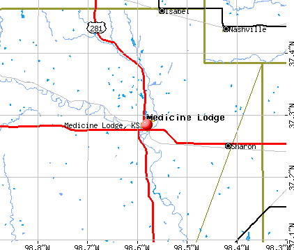 Medicine Lodge, KS map