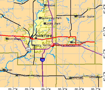 Cherry Valley, IL map