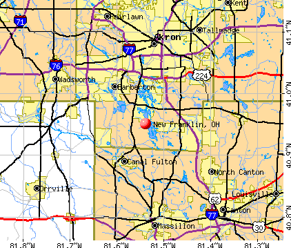 New Franklin, OH map