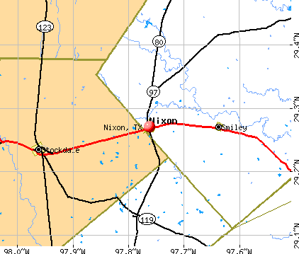 Nixon, TX map