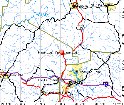 Brockway, PA map