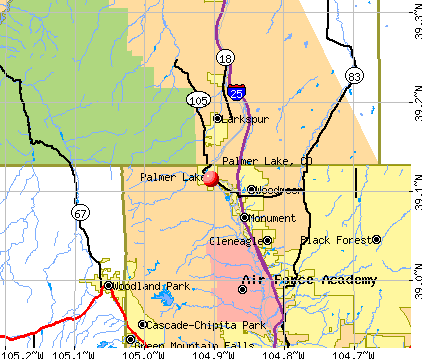 Palmer Lake, CO map