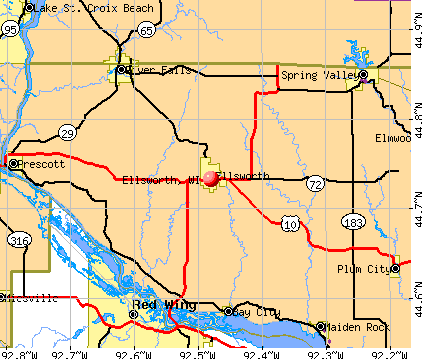Ellsworth, WI map