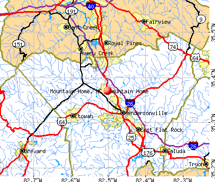 Mountain Home, NC map