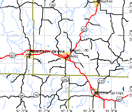 Cabool, MO map