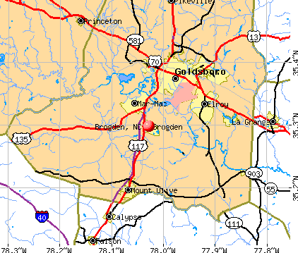 Brogden, NC map