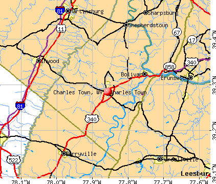 Charles Town, WV map