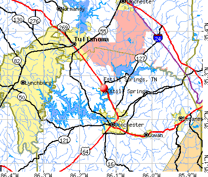 Estill Springs, TN map