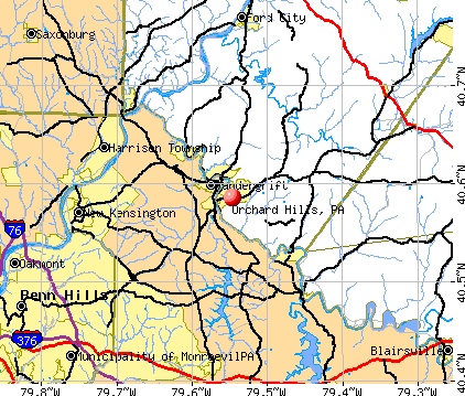 Orchard Hills, PA map